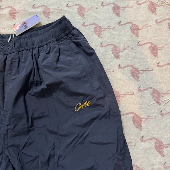 Corteiz Dark Blue Track Pants With Cuffs - Picture 3 of 7